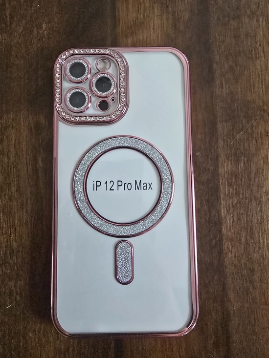 Other - Brand NEW iPhone 12 Pro Max Compatible Bling MagSafe Case Pink/Silver Sparkles
